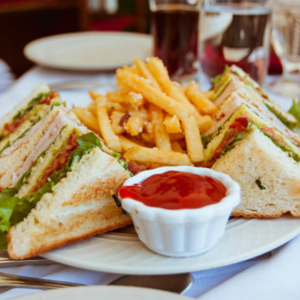 Club Sandwich With Fries